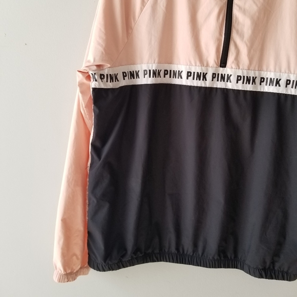 Pink Victorias Secret Anorak Windbreaker Quarter Zip Jacket XS/S - Picture 3 of 11
